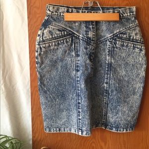 Vintage Denim Pencil Skirt